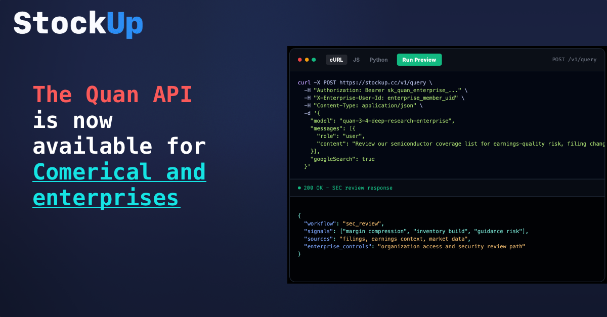 StockUp Quan API Enterprise